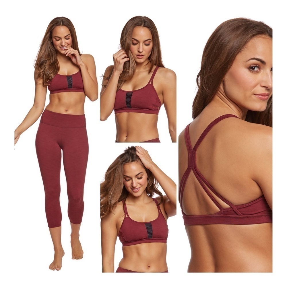 MANDUKA Corset Yoga Sports Bra - Ruby